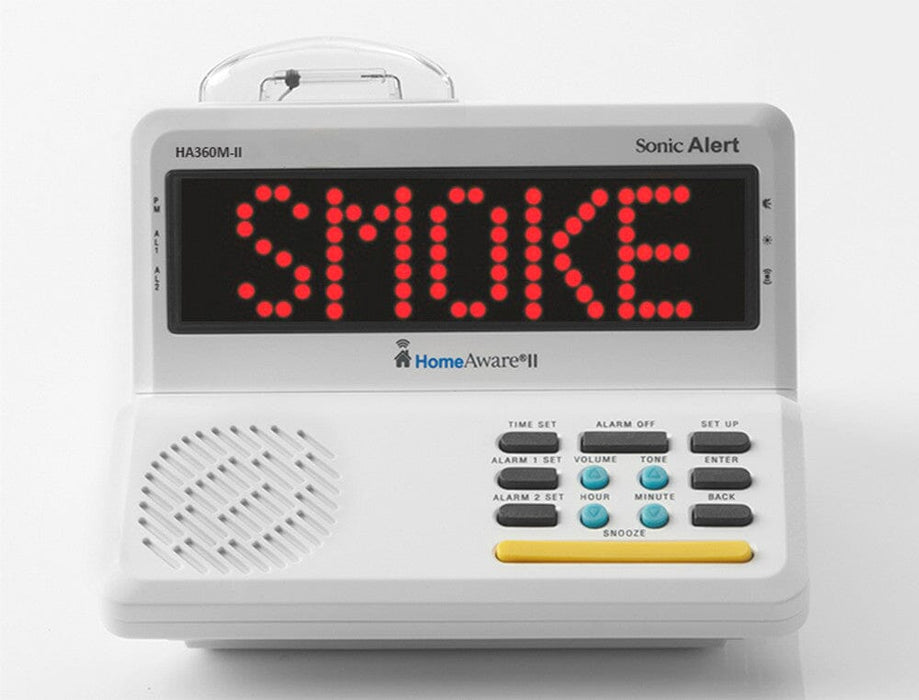 NEW HomeAware II Main Unit with built in Smoke/CO & Wake up Alarm Clock HA360M-II Home Alarm Systems.