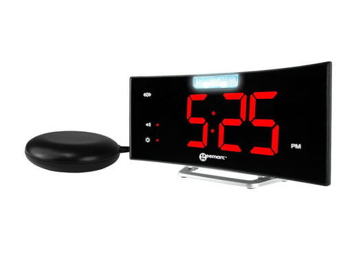 Geemarc Wake ‘n’ Shake Curve Alarm Clock WNSCURVE Alarm Clock with large LED screen and bed/pillow shaker. 