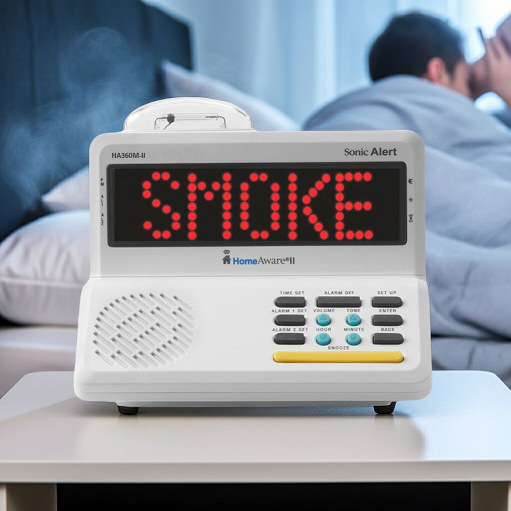 HomeAware II Main Unit Signaling with Wake Up Alarm & Fire/CO Alert HU ...