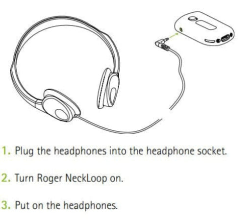 Phonak Roger Neckloop Headphones 055-4032 