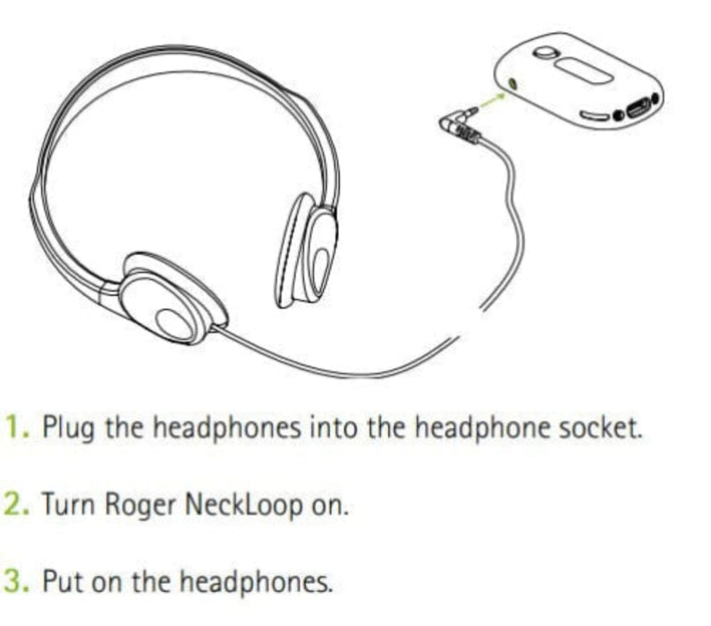 Phonak Roger Neckloop Headphones 055-4032 