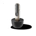 Champagne Phonak Roger On v3 wireless microphone in the black charging base.  