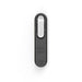 Black of wirless Phonak Roger  On v3 microphone with a silver clip and pairing button, on a white background