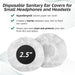 Sanitary Ear Pad Covers for Headphones EPC100 Box of 100 Personal Sound Amplifier 