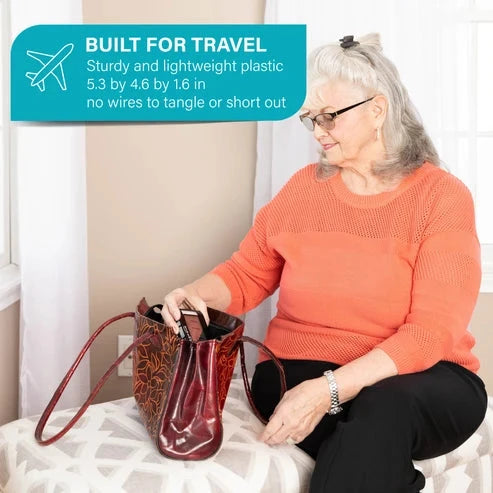 Serene Innovations Vibrating Travel Alarm Clock with Flashlight and Pillow Clip VA-2001 Alarm Clock 