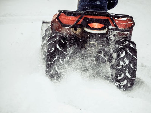 Serenity Choice Reusable Hearing Protection for MOTORSPORTS Earplugs used while moving snow on a quad.