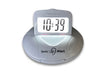 White Sonic Alert Sonic Shaker Rechargeable Travel Alarm Clock Model SBP200 Alarm Clock on a white background