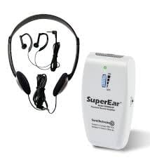 SuperEar® Model SE900HP Deluxe Rechargeable Sound Amplifier with 3 Frequency Tone Selection by Sonic Technology Personal Amplifier
