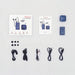 What is in the box with the Trihear Convo More Assistive Listening Device with Remote Microphone Personal Amplifier, laid out on a light grey background. 