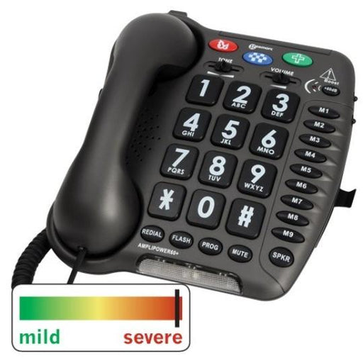 Geemarc Amplipower60 Extra Loud Amplified Telephone Amplified Phone for severe hearing loss.