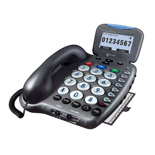 Geemarc GM-AMPLI550 Ampli550™ 50+ dB Amplification with Talking Caller ID & Talking Keys on a white background.