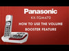 Video explaining the volume boost of the KX-TGM470 Panasonic Cordless phone. 