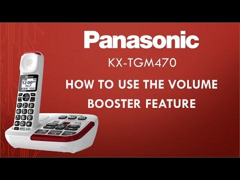 Video explaining the volume boost of the KX-TGM470 Panasonic Cordless phone.
