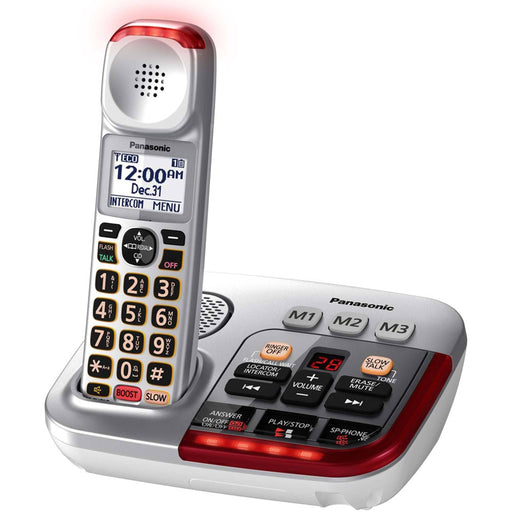 Panasonic KX-TGM490S Amplified Cordless Telephone With Digital Answering Machine Silver