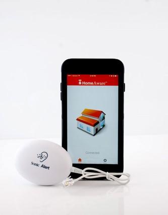 Sonic Alert HomeAware Smart Phone Transmitter HA360SPT  Disc that pairs to a smartphone by Bluetooth.
