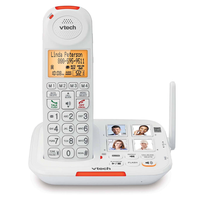 Vtech SN5127 Amplified Cordless Phone with Answering System, Big Buttons, Extra-Loud Ringer & Smart Call Blocker 