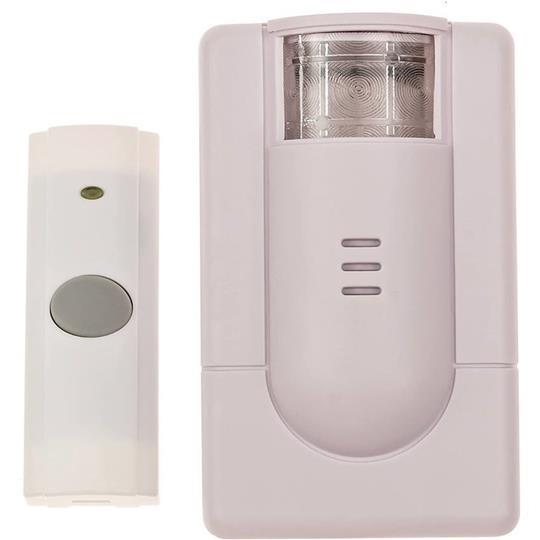 Wireless Doorbell with Flashing Strobe and Push Button WP180USL Signaling Devices 